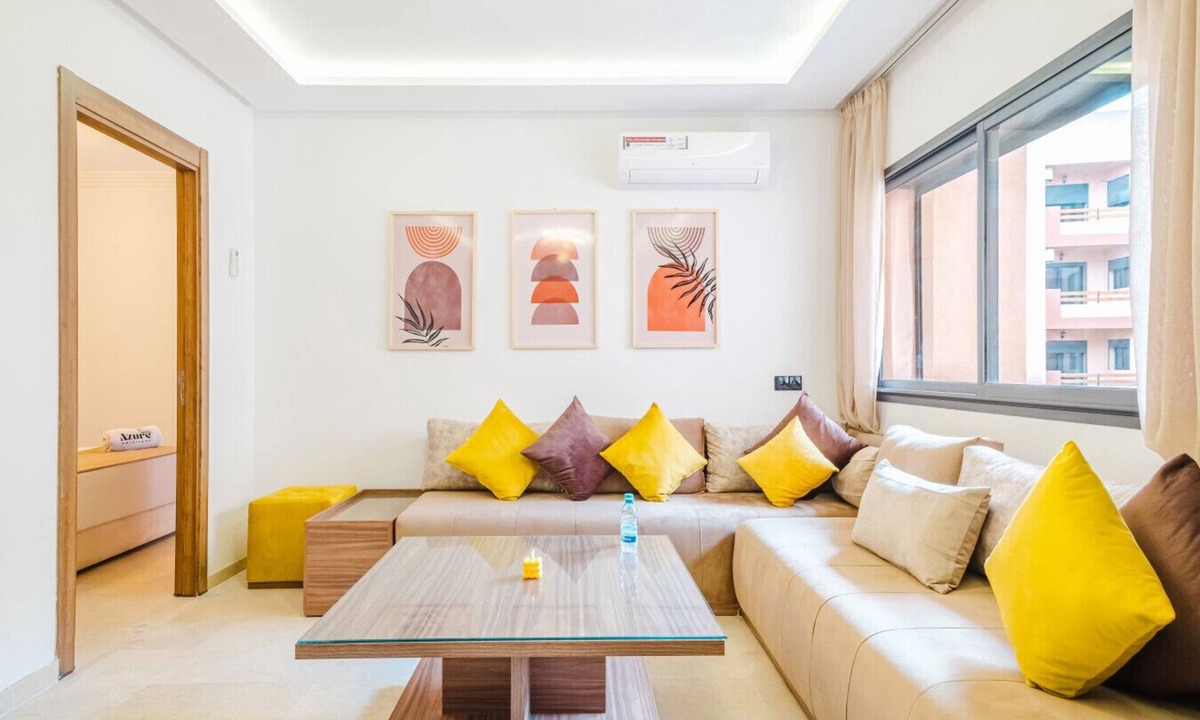 Semlalia Apartment | 3 min de Guéliz – Appart avec balcon, vue piscine