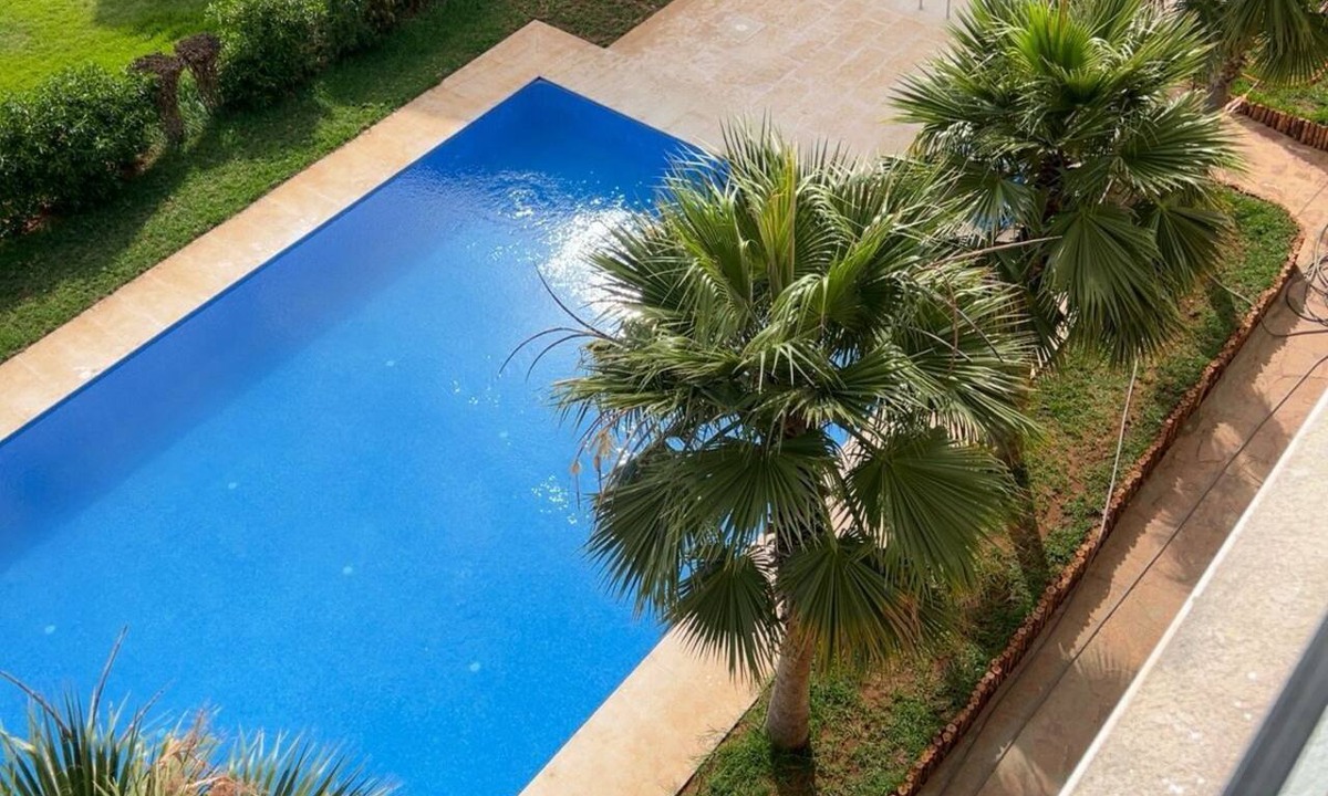 Cherrat Apartment | Apartment with a view of the pool in a beachfront residence