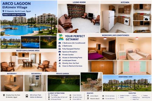Al Alamayn Ski Chalet | Arco Lagoon Private Garden Chalet Pool View North Coast I Alamein العلمين ا شاليه فاخر بحديقة خاصة ا مباشر حمام السباحة