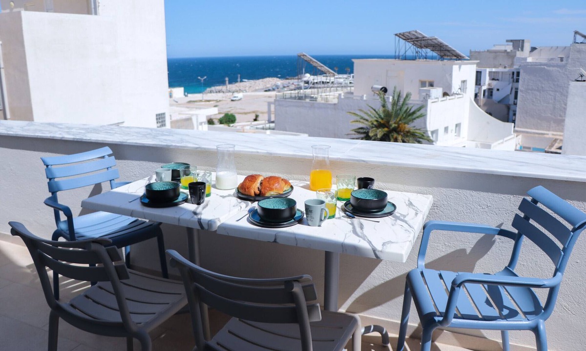 Monastir Apartment | Duplex with terrace overlooking the sea and city, Waterfront