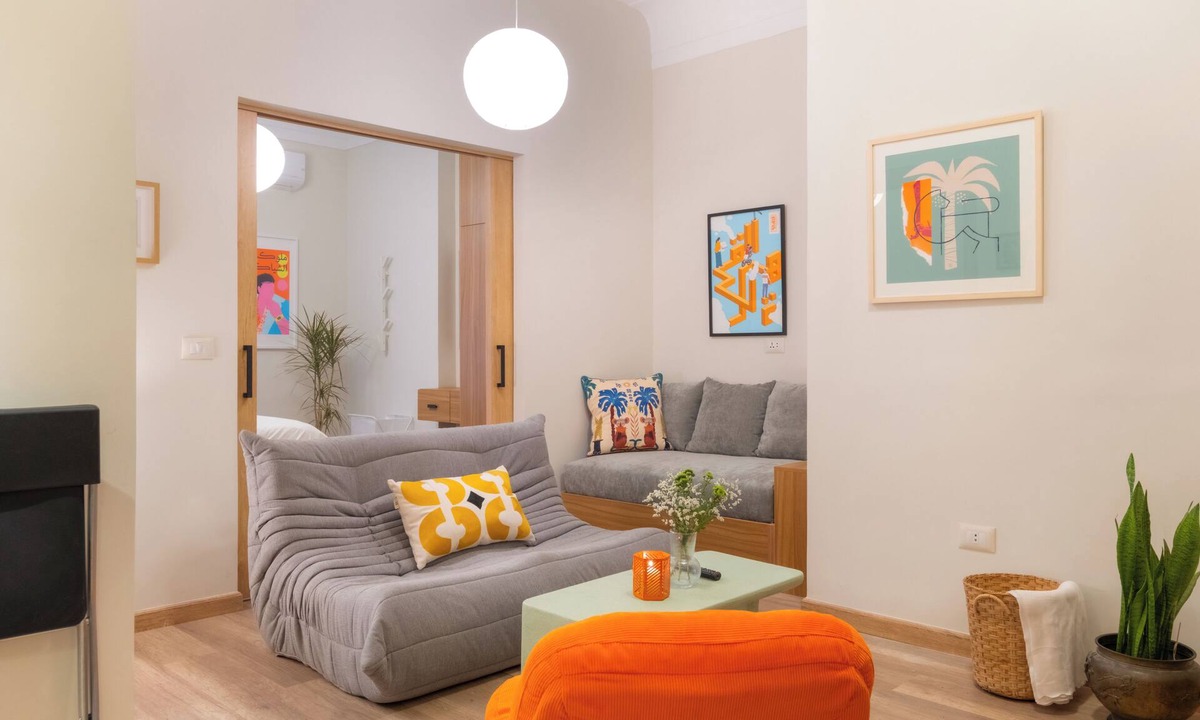 Qasr an-Nil Apartment | Funky 2-bedroom apartment with AC in vibrant Downtown Cairo