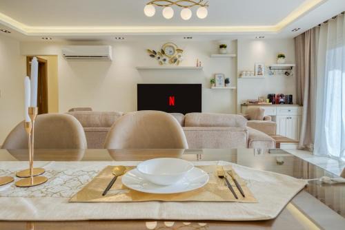 6th of October City Apartment | Luxurious 3Bd Hotel Apt in compound Sheikh Zayed with Pool and Gym access
