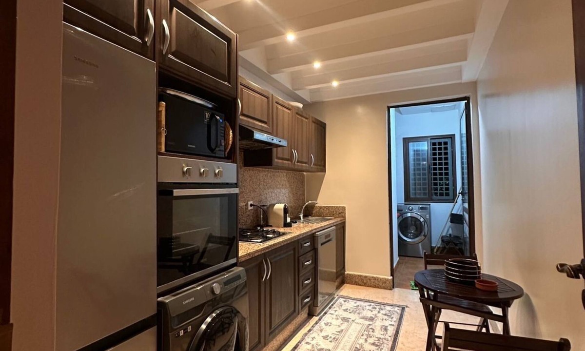 Agdal Apartment | Marrakech Oasis 2-bedroom apartment with direct garden and pool access with AC