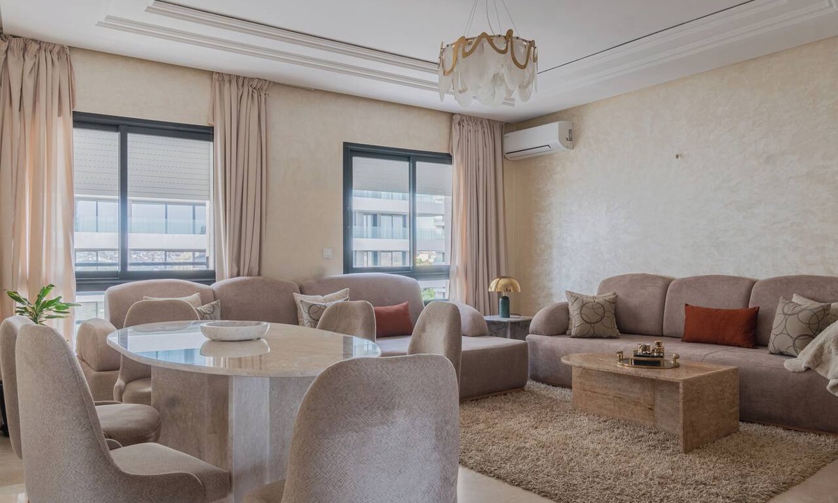 Malabata Apartment | Stunning New 3BR/2BA | Steps to TGV Station, Hilton & Tangier Corniche