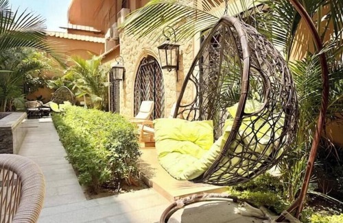 The 5th Settlement Villa | 2BRs Garden side view-Three Sisters Villa 2