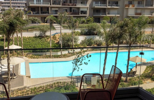 New Cairo Apartment | Chic 2BR Serviced Apartment Pool view at Sodic Villette, New cairo