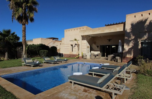 Zaouia Sidi Abdallah Ben Sassi Villa | Exceptional villa with private pool in Marrakech, Palmeraie area, Atlas view