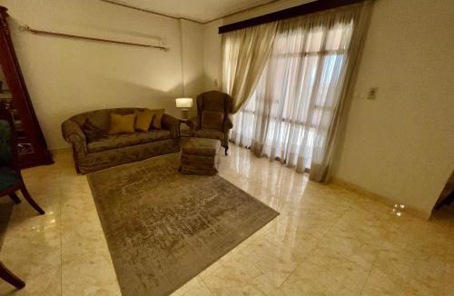 Al Rehab Apartment | Luxurious 3 BR Rustic Apartment Overlooking Huge Garden - For Families and Couples