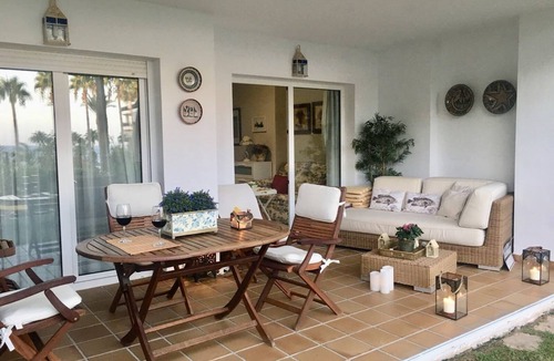 Sitio de Calahonda Apartment | MI CAPRICHO: Beachfront, Ground Floor, Private Garden & Terrace. Comfortable