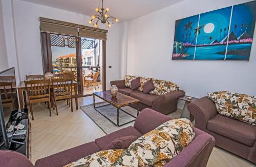 Al Mamsha El Seyahi Apartment | Premium sea view 2 bedrooms 2 bathrooms apartment located within Gravity Hotel & Aquapark Hurghada