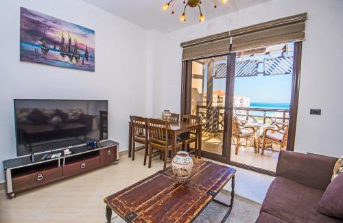 Al Mamsha El Seyahi Apartment | Premium sea view 2 bedrooms 2 bathrooms apartment located within Gravity Hotel & Aquapark Hurghada