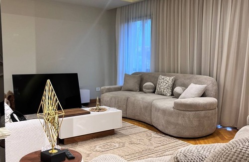 Sheikh Zayed City Apartment | Soothing 3-bedroom apartment with AC in charming Giza Governorate
