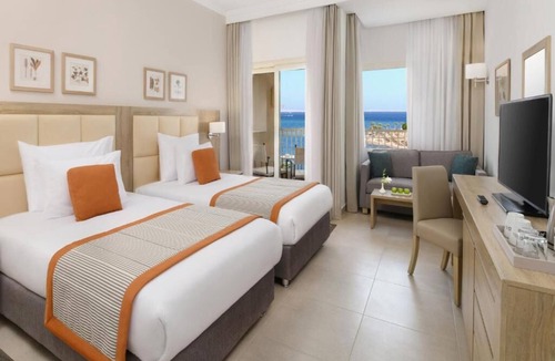 Al Mamsha El Seyahi Resort | Wake Up to Panoramic Sea Views in Stylish Room w/Luxe Touches + Spa & Games