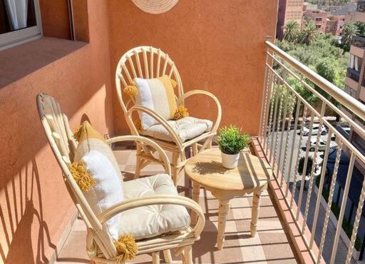 Bel appart wifi balcon et parking Marrakech centre