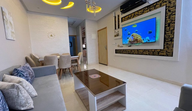 Charming 3-bedroom apartment with WiFi, AC in brilliant Saidia