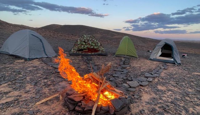 Desert mountains camping
