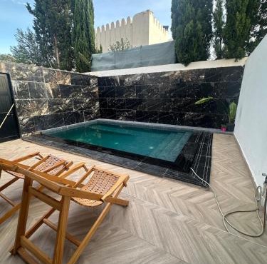 Large ground floor with private pool