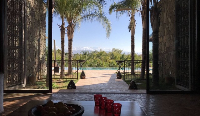 Villa Malika overlooking the Atlas Mountains