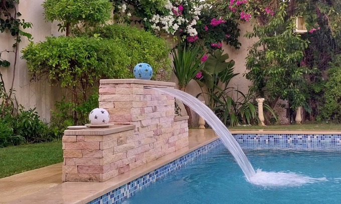 El Maamoura Apartment | Maison les Jasmins Belle Piscine Magnifique Jardin à 5 Minute de la Plage