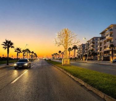 Martil Apartment | Most Luxury 2 bedrooms stunning Sea View Apartment Olympic Pool 1 min from beach Les Jardins Blues